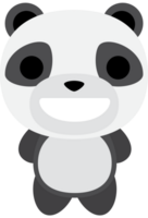 emoji panda grand sourire vecteur