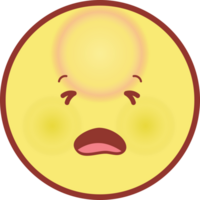 emoji visage cercle triste vecteur