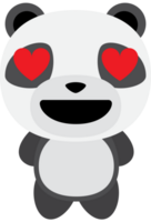 emoji panda love vecteur