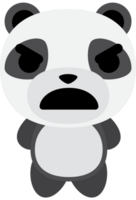 emoji panda en colère vecteur