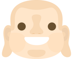 emoji bouddha visage grand sourire vecteur