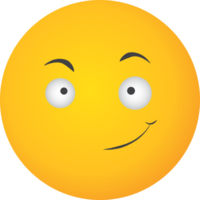 emoji visage jaune sourire gagner vecteur