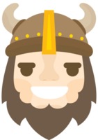 emoji viking smile vecteur