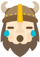 emoji viking cry vecteur