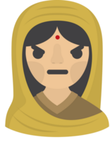 emoji Indien femme en colère vecteur