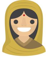 emoji Indien femme rire vecteur