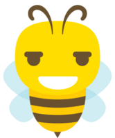 emoji abeille dessin animé rire vecteur