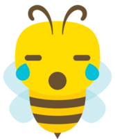 cri de dessin animé abeille emoji vecteur