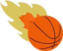 basket-ball en feu vecteur