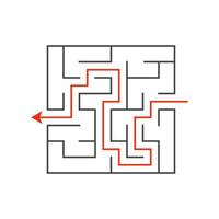 labyrinthe abstrait. jeu éducatif pour les enfants. casse-tête pour les enfants. énigme du labyrinthe. trouver le bon chemin. illustration vectorielle. vecteur