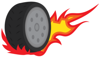 brûler le pneu vecteur