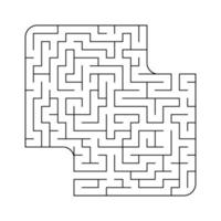 labyrinthe abstrait. jeu éducatif pour les enfants. casse-tête pour les enfants. énigme du labyrinthe. trouver le bon chemin. illustration vectorielle. vecteur