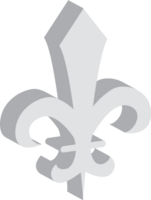 fleur de lis isométrique vecteur