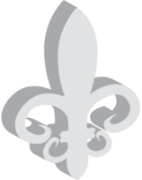 fleur de lis isométrique vecteur