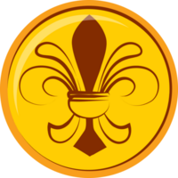 fleur de lis badge vecteur