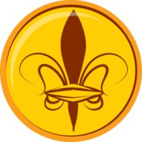 fleur de lis badge vecteur