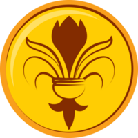 fleur de lis badge vecteur