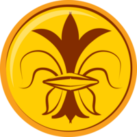 fleur de lis badge vecteur