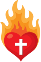 feu de coeur sacré vecteur