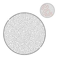 grand labyrinthe difficile. jeu pour enfants et adultes. casse-tête pour les enfants. énigme du labyrinthe. trouver le bon chemin. illustration vectorielle plane. vecteur