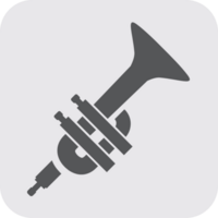 icône d'instrument de musique trompette vecteur