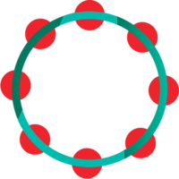 instrument de musique coloré tamborine vecteur