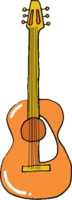 guitare instrument de musique dessiné à la main vecteur