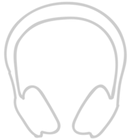 casque de doodle de matériel de musique vecteur