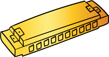 harmonica dessiné à la main vecteur