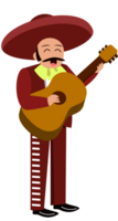 musicien mariachi jouer de la guitare vecteur