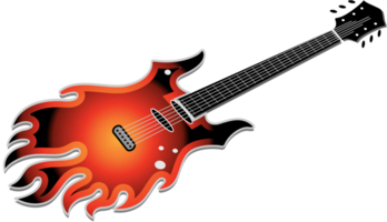 flamboyant électrique guitare vecteur