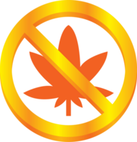 non drogues signe or cannabis vecteur