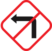 route signe non tour la gauche vecteur