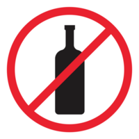 Publique interdit signe de l'alcool vecteur