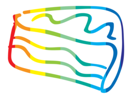 nourriture avec contour arc-en-ciel vecteur