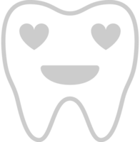 les dents émoticône contour vecteur