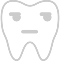 les dents émoticône contour vecteur