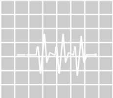 battement de coeur avec grille vecteur