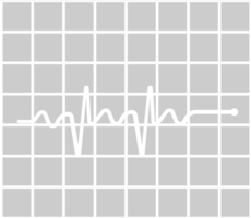 battement de coeur avec grille vecteur