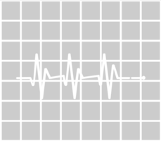battement de coeur avec grille vecteur