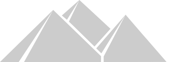 égyptien pyramides contour vecteur