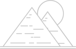 égyptien pyramides contour vecteur