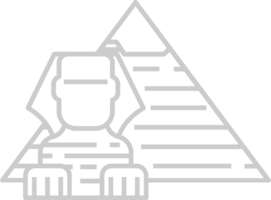 égyptien pyramides contour vecteur