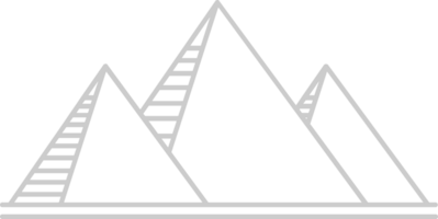 égyptien pyramides contour vecteur