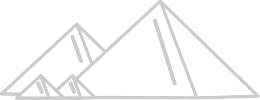 égyptien pyramides contour vecteur