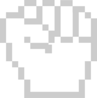 pixel de contour de poing vecteur