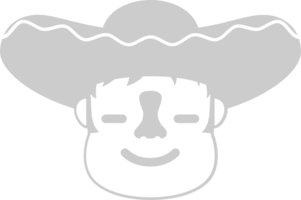 mexicain sombrero émoticône vecteur