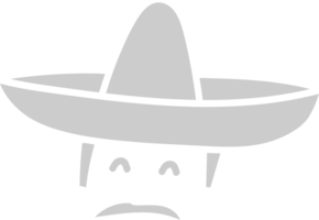 sombrero avec moustache vecteur