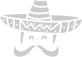 sombrero avec moustache vecteur