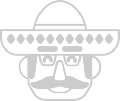 sombrero avec personnage vecteur